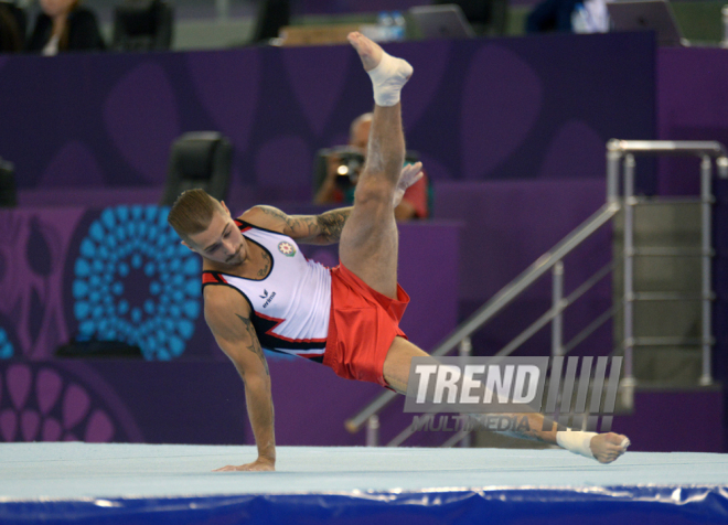 Kişi idman gimnastikası üzrə 22-ci Bakı Çempionatı və Birinciliyi. Bakı, Azərbaycan, 02 oktyabr 2015